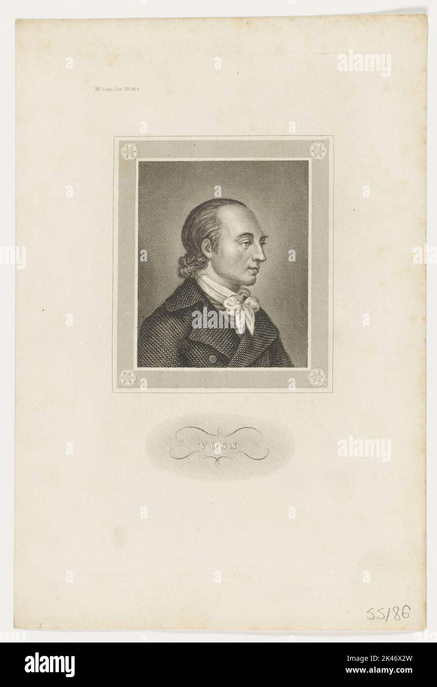 Portrait of Johann Heinrich Voss Stock Photo