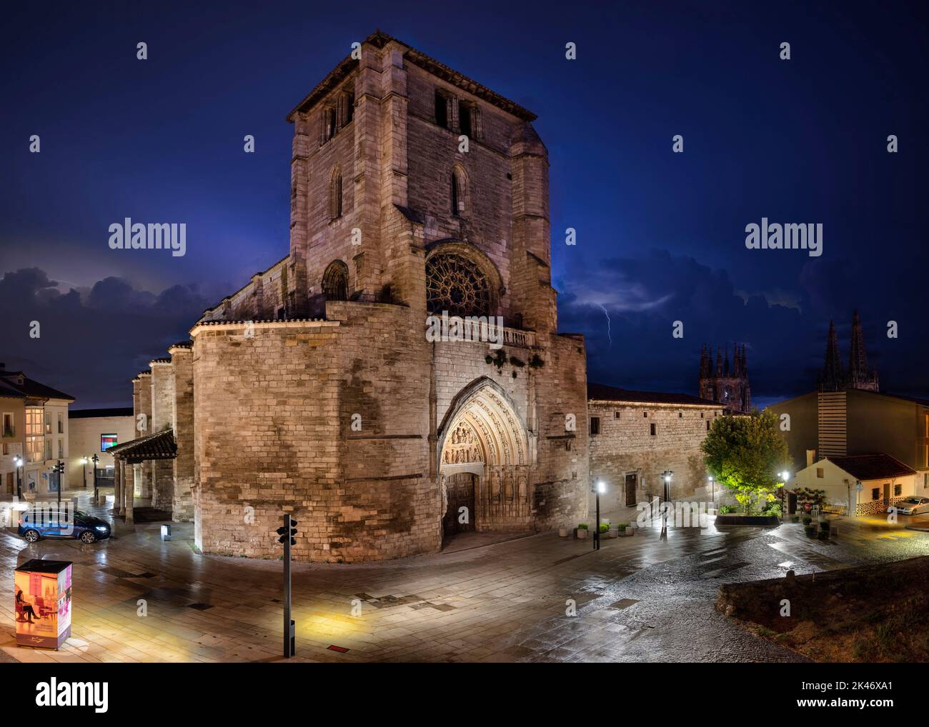 Church of San Esteban, Burgos, Spain Stock Photo