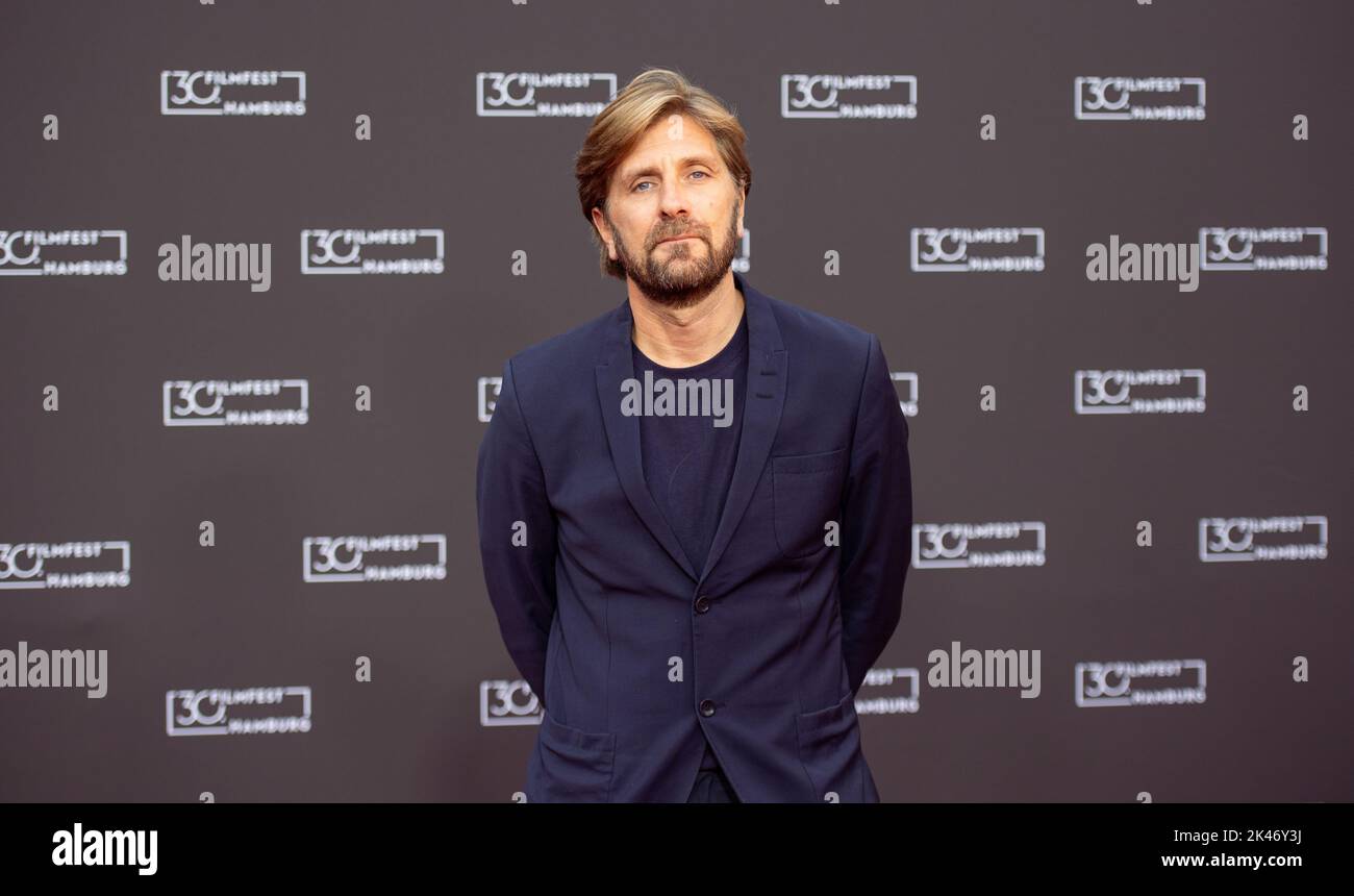 Hamburg, Germany. 30th Sep, 2022. Ruben Östlund, director, arrives for