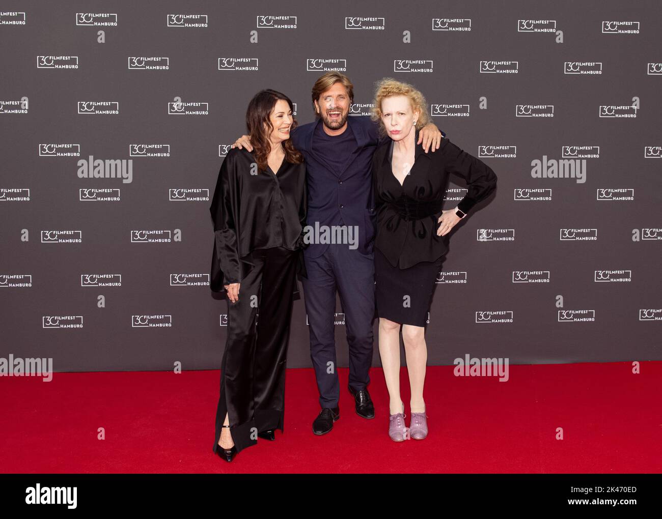 Hamburg, Germany. 30th Sep, 2022. Ruben Östlund, director, Iris Berben