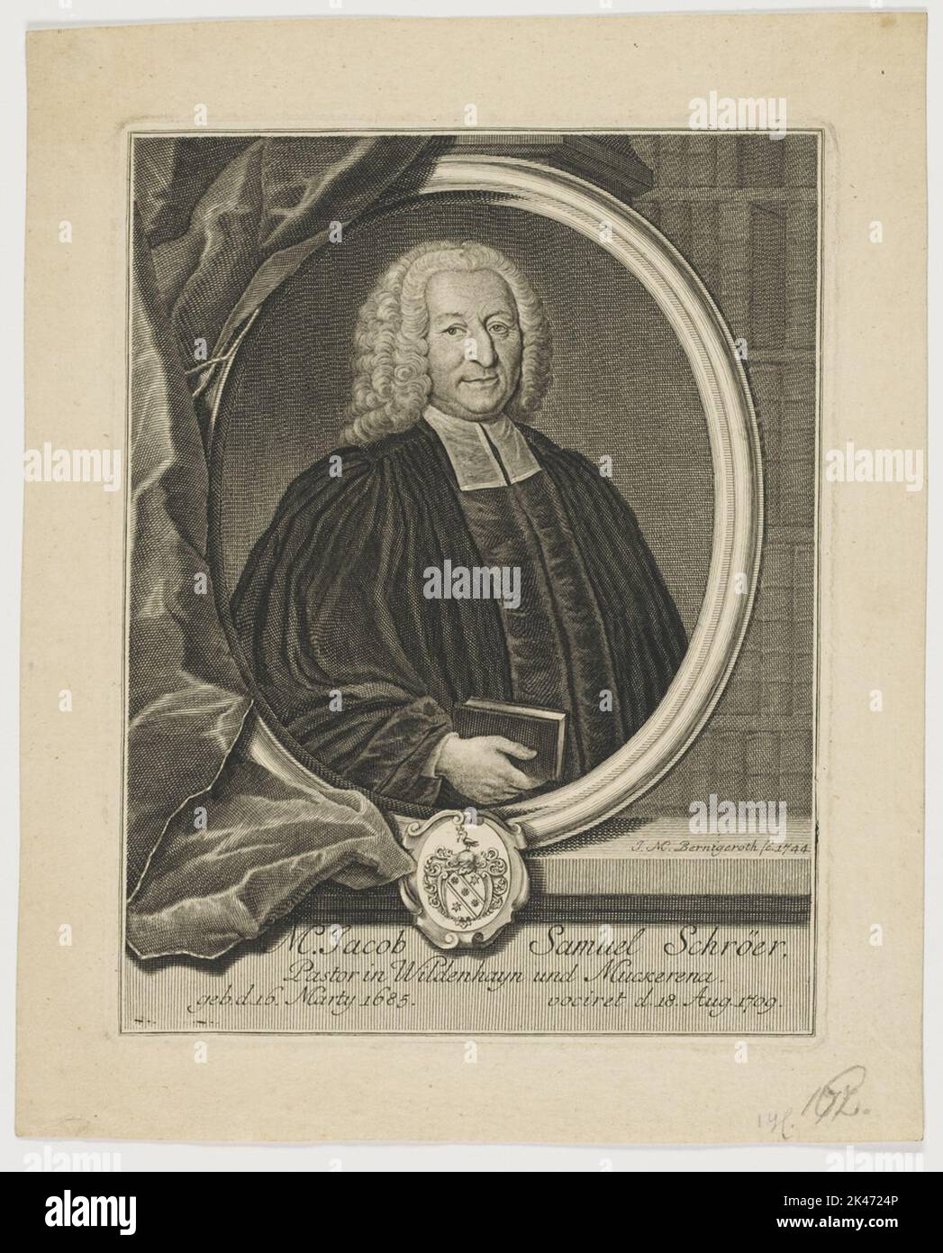 Jacob Scherrer Portrait of Jacob Samuel Schröer Stock Photo - Alamy