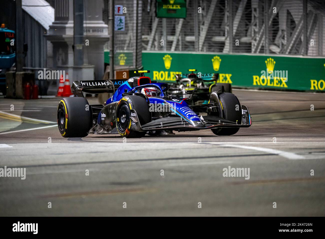Marina Bay, Singapore, 30th Sep 2022, Nicholas Latifi, from Canada competes for Williams Racing. Practice, round 17 of the 2022 Formula 1 championship. Credit: Michael Potts/Alamy Live News Stock Photo