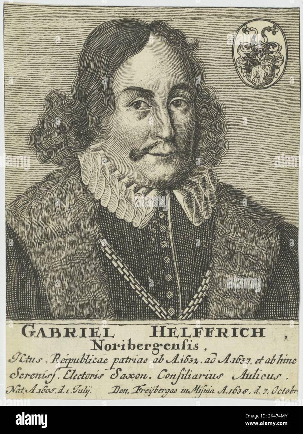 Portrait of Gabriel Helffrich Stock Photo Alamy