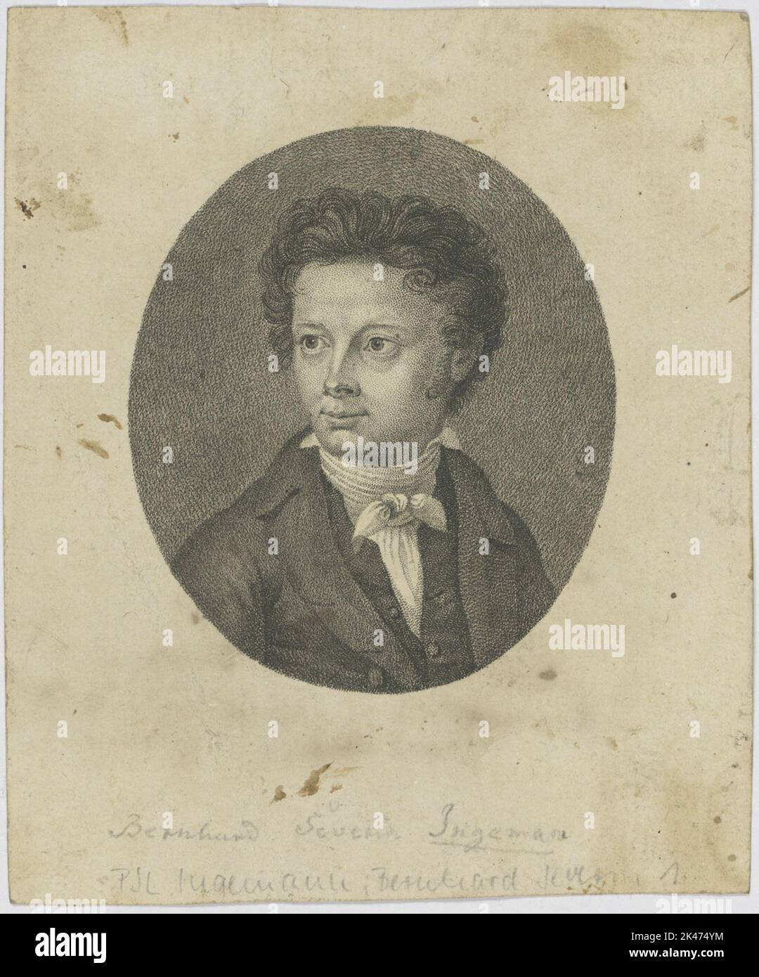 Portrait of Bernhard Severin Ingemann Stock Photo Alamy
