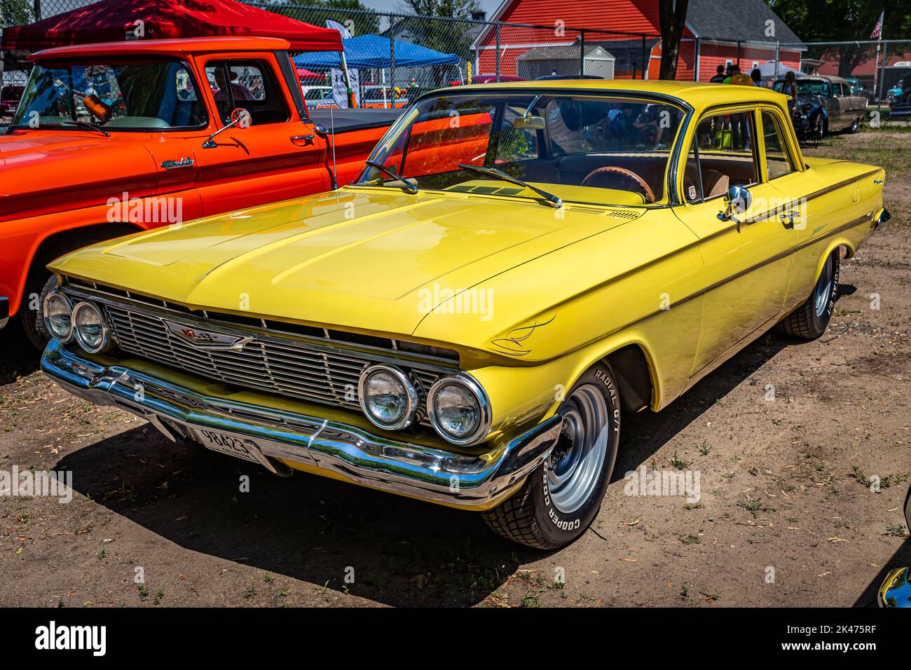 Falcon Heights, MN June 18, 2022 High perspective front corner view