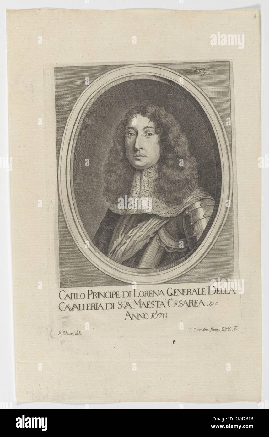 Portrait of the Carlo Principe di Lorena Stock Photo Alamy