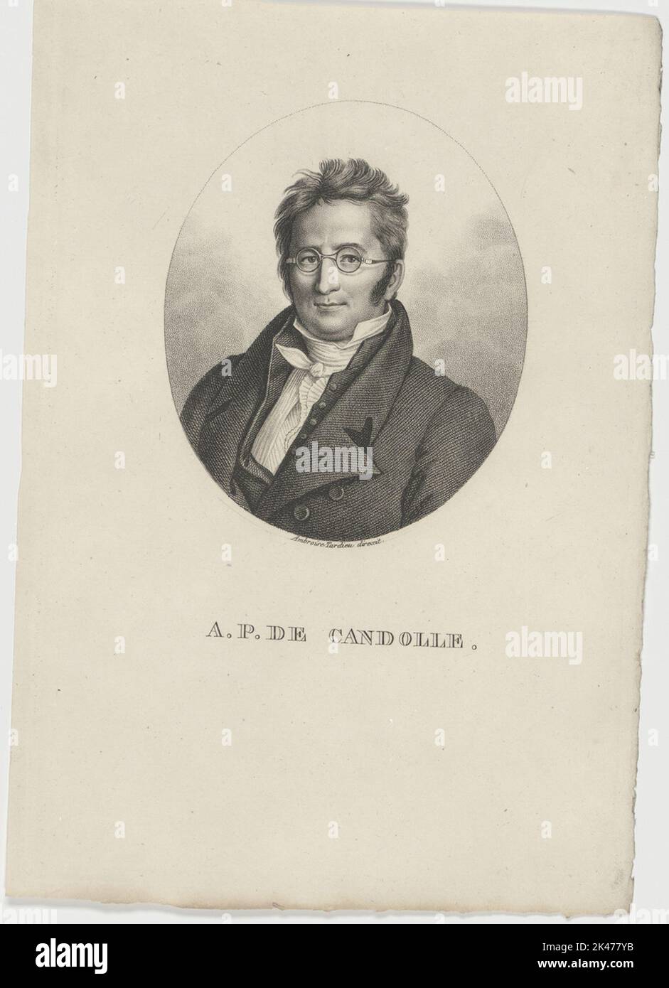 Portrait of the A.P.de Candolle Stock Photo