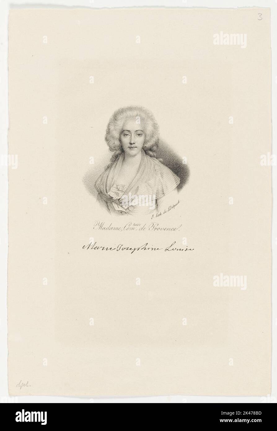 Portrait of the Comtesse de Provence Stock Photo