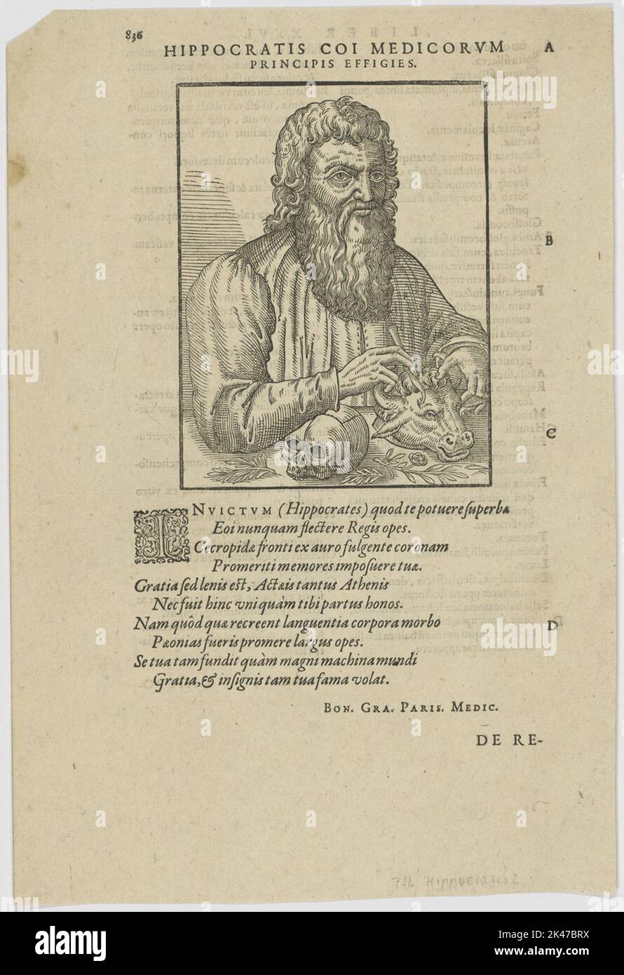 Portrait of the Hippocrates Stock Photo