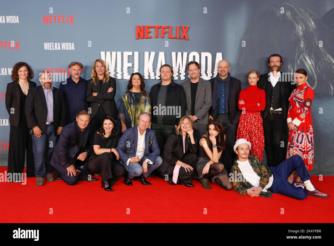 Wroclaw, Poland. September 30th 2022.World premiere of Netflix tv series 'High water' at National Forum of Music. Pictured: cast and crew     © Piotr Zajac/Alamy Live News Stock Photo