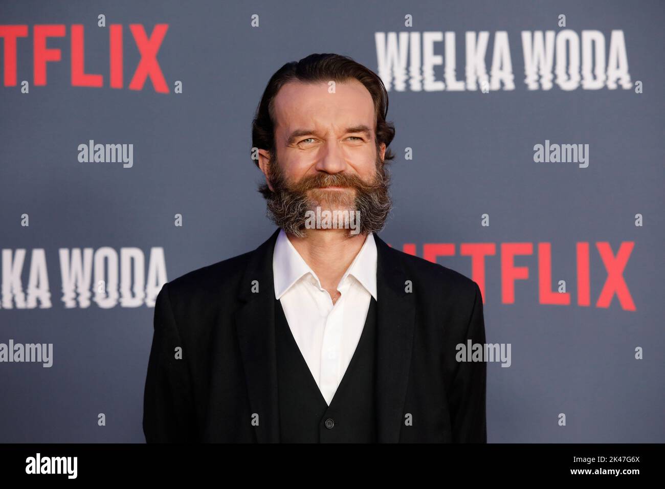Wroclaw, Poland. September 30th 2022.World premiere of Netflix tv series 'High water' at National Forum of Music. Pictured: actor Tomasz Kot     © Piotr Zajac/Alamy Live News Stock Photo