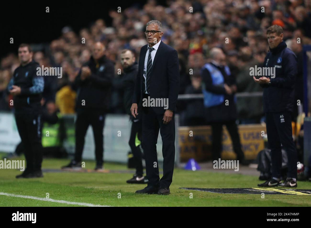 Hartlepool United Interim manager Keith Curle during the Sky Bet League 2 match between Mansfield Town and Hartlepool United at the One Call Stadium, Mansfield on Friday 30th September 2022. (Credit: Mark Fletcher | MI News) Credit: MI News & Sport /Alamy Live News Stock Photo