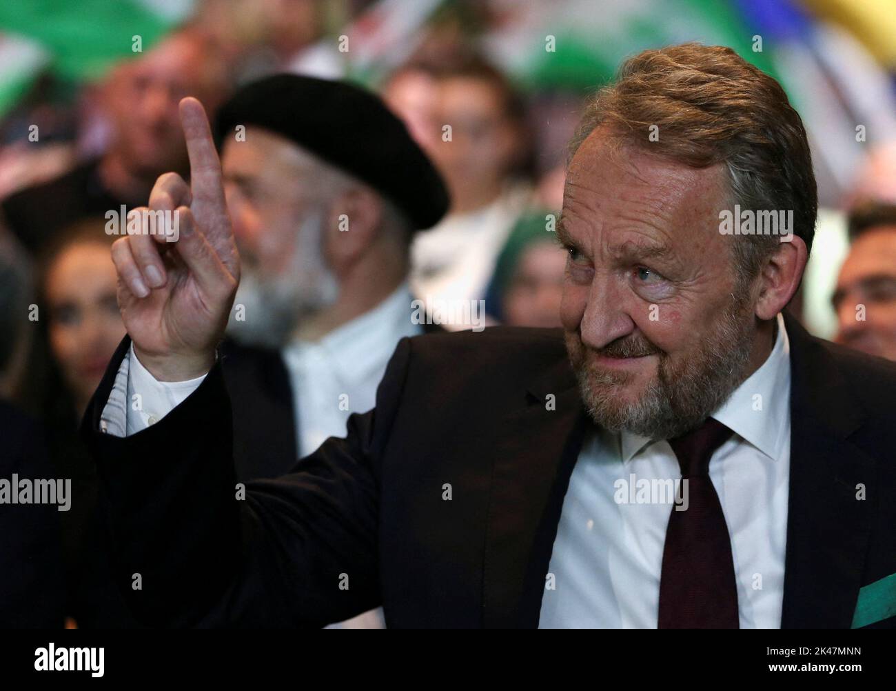 Bakir Izetbegovic of the Party of Democratic Action and Bosniak candidate of the Tri-partite Bosnian Presidency attends a final rally in Sarajevo, Bosnia and Herzegovina, September 30, 2022.REUTERS/Dado Ruvic Stock Photo