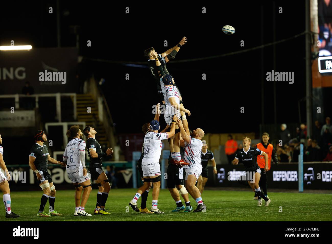 Newcastle, UK. 10th Sep, 2022. Greg Peterson of Newcastle Falcons in action during the Gallagher Premiership match between Newcastle Falcons and Bristol at Kingston Park, Newcastle on Friday 30th September 2022. (Credit: Chris Lishman | MI News) Credit: MI News & Sport /Alamy Live News Stock Photo