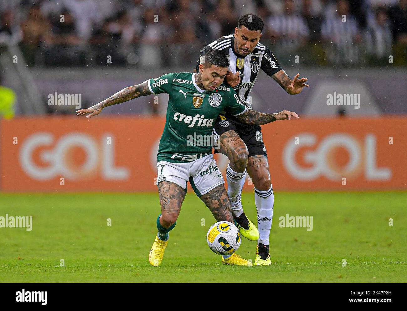 Sao Paulo, Brazil. 03rd Apr, 2022. SP - Sao Paulo - 03/04/2022 - PAULISTA  2022 FINAL, PALMEIRAS X SAO PAULO - Raphael Veiga jogador do Palmeiras  comemora seu gol durante partida contra