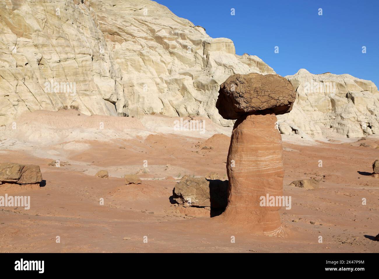 White cliffs and the hoodoo - Grand Staircase Escalante National Monument, Utah Stock Photo