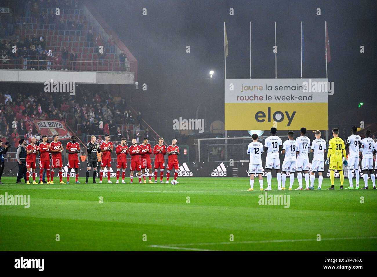 Liege, Belgium. 30th Sep, 2022. Standard's players pictured at the