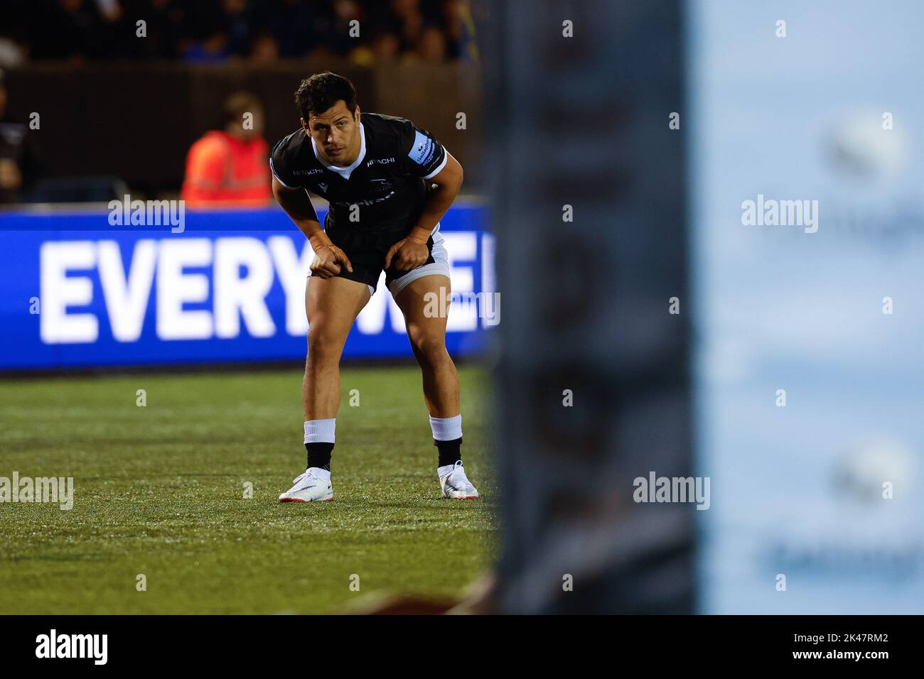 Newcastle, UK. 10th Sep, 2022. Matias Moroni of Newcastle Falcons looks on during the Gallagher Premiership match between Newcastle Falcons and Bristol at Kingston Park, Newcastle on Friday 30th September 2022. (Credit: Chris Lishman | MI News) Credit: MI News & Sport /Alamy Live News Stock Photo