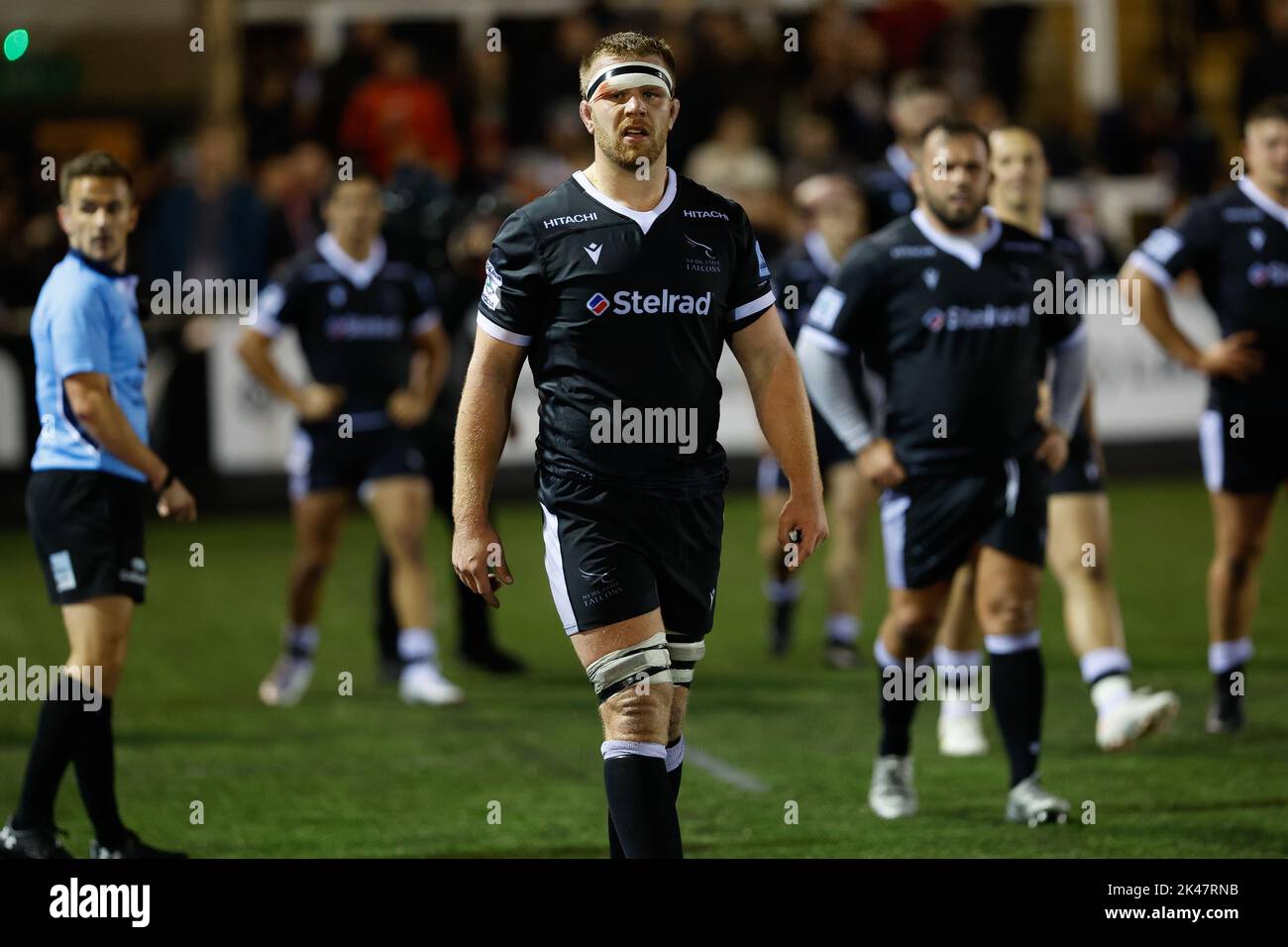 Newcastle, UK. 10th Sep, 2022. Callum Chick of Newcastle Falcons looks on following his sides victory in the Gallagher Premiership match between Newcastle Falcons and Bristol at Kingston Park, Newcastle on Friday 30th September 2022. (Credit: Chris Lishman | MI News) Credit: MI News & Sport /Alamy Live News Stock Photo
