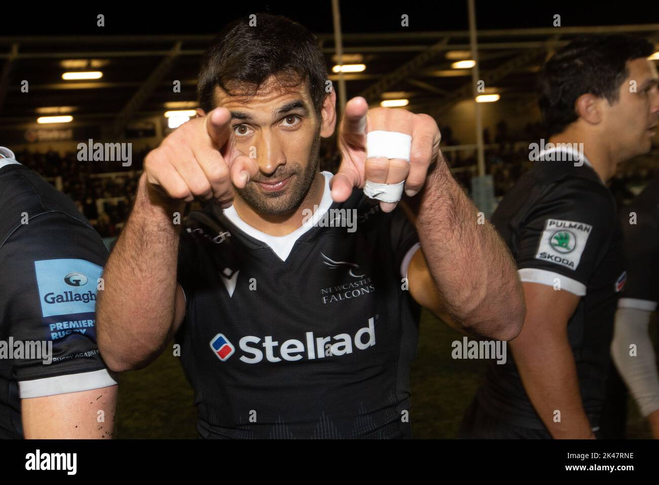 Newcastle, UK. 10th Sep, 2022. Matias Orlando of Newcastle Falcons is pictured after the game in the Gallagher Premiership match between Newcastle Falcons and Bristol at Kingston Park, Newcastle on Friday 30th September 2022. (Credit: Chris Lishman | MI News) Credit: MI News & Sport /Alamy Live News Stock Photo