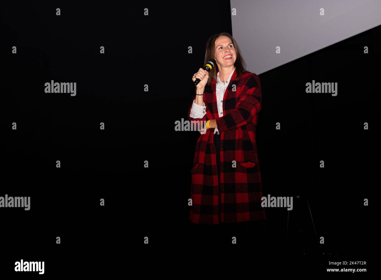 Namur, Belgium. 30th Sep, 2022. Fanny Dussart, director of the short-movie  'La Debandade' pictured during the opening night of the FIFF 'Festival  International du Film Francophone de Namur', Friday 30 September 2022