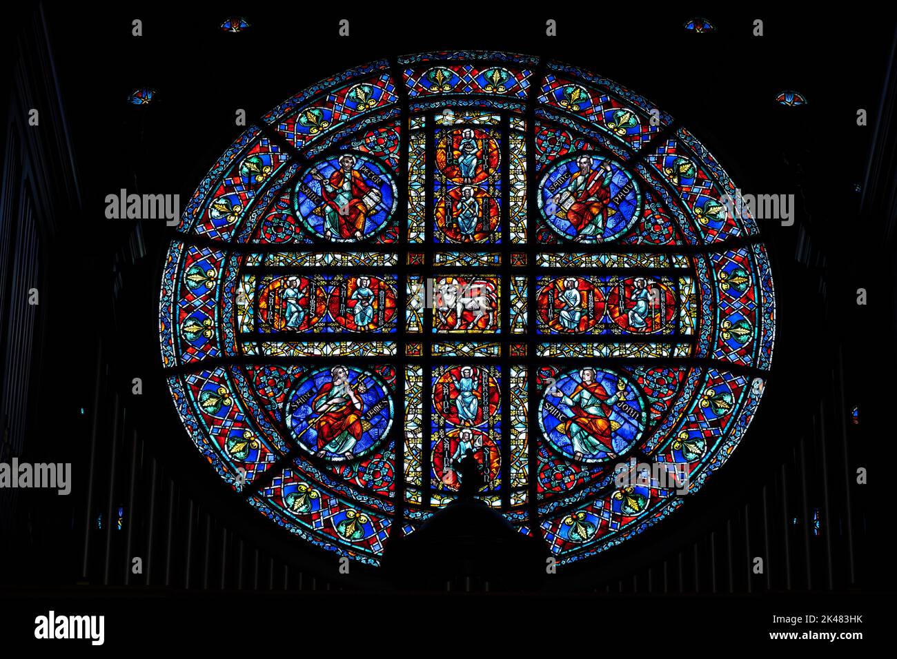 The stained glass mosaic from the cathedral of saint paul minnesota