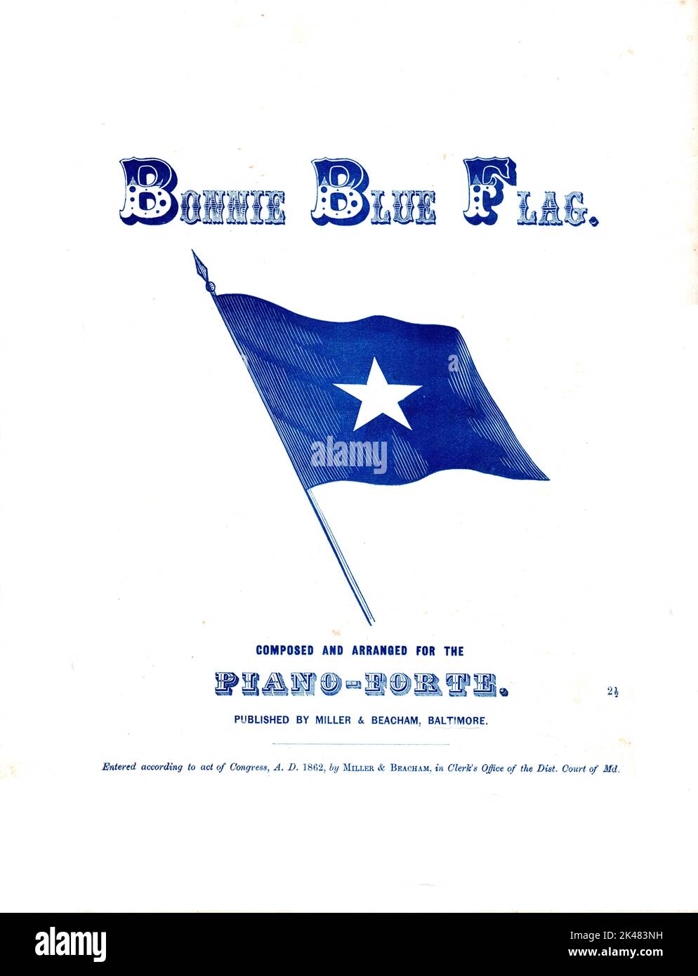 Bonnie Blue Flag, 1862 Sheet Music Stock Photo Alamy(07)