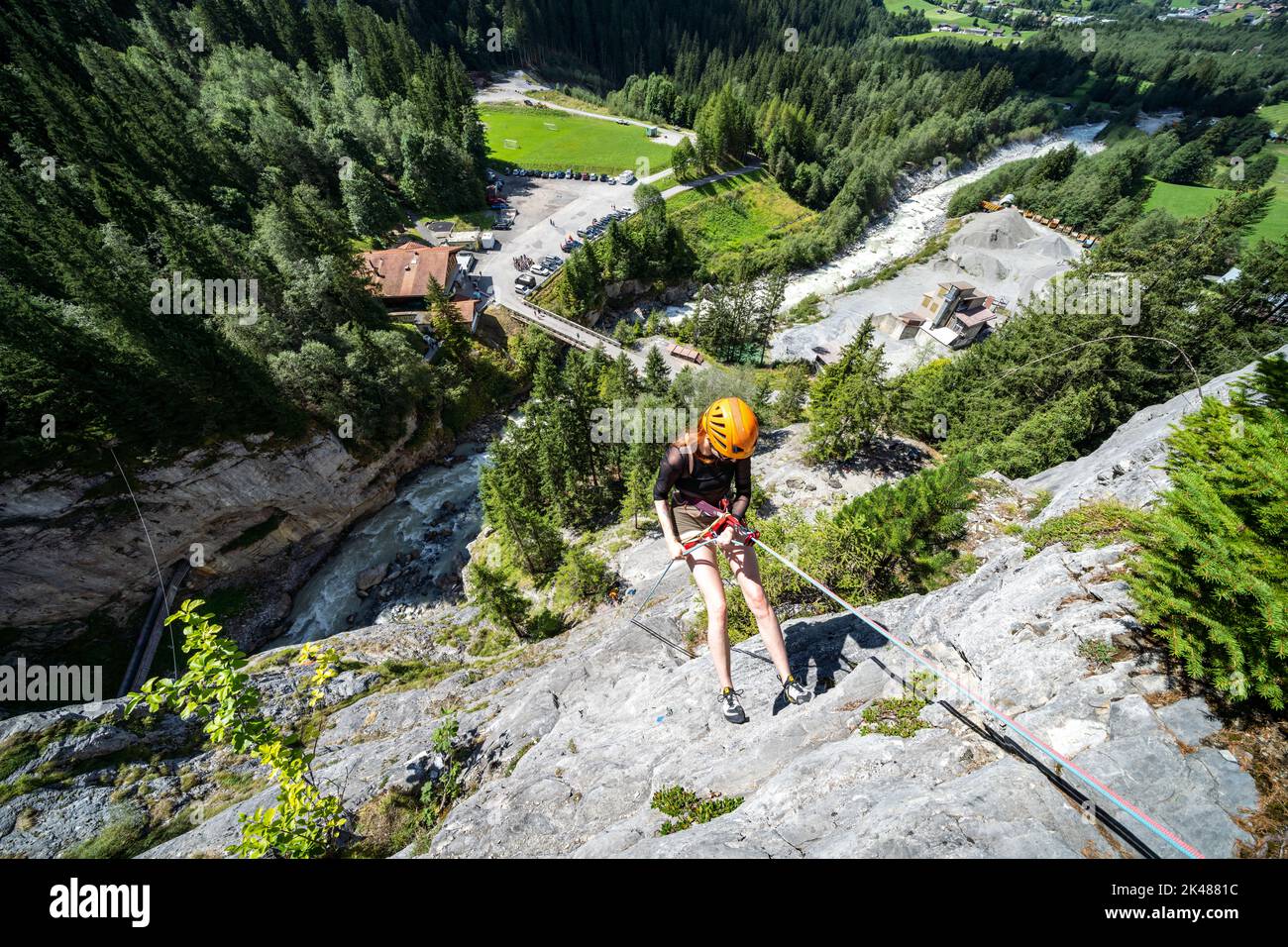 Rock climbing at Grindelwald, Switzerland, Alps Stock Photo Alamy