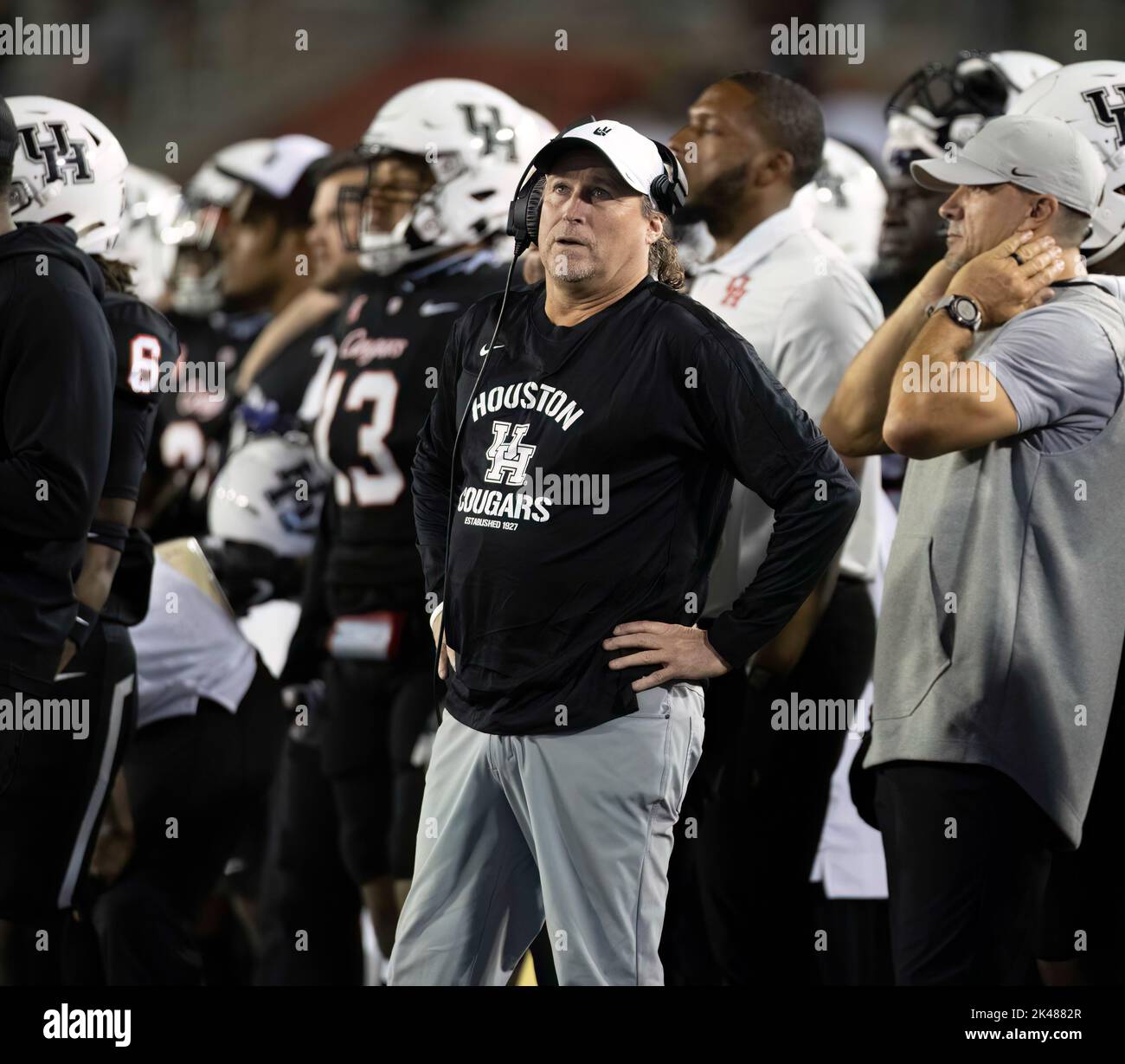 september-30-2022-houston-head-coach-dana-holgorsen-looks-up-at-the