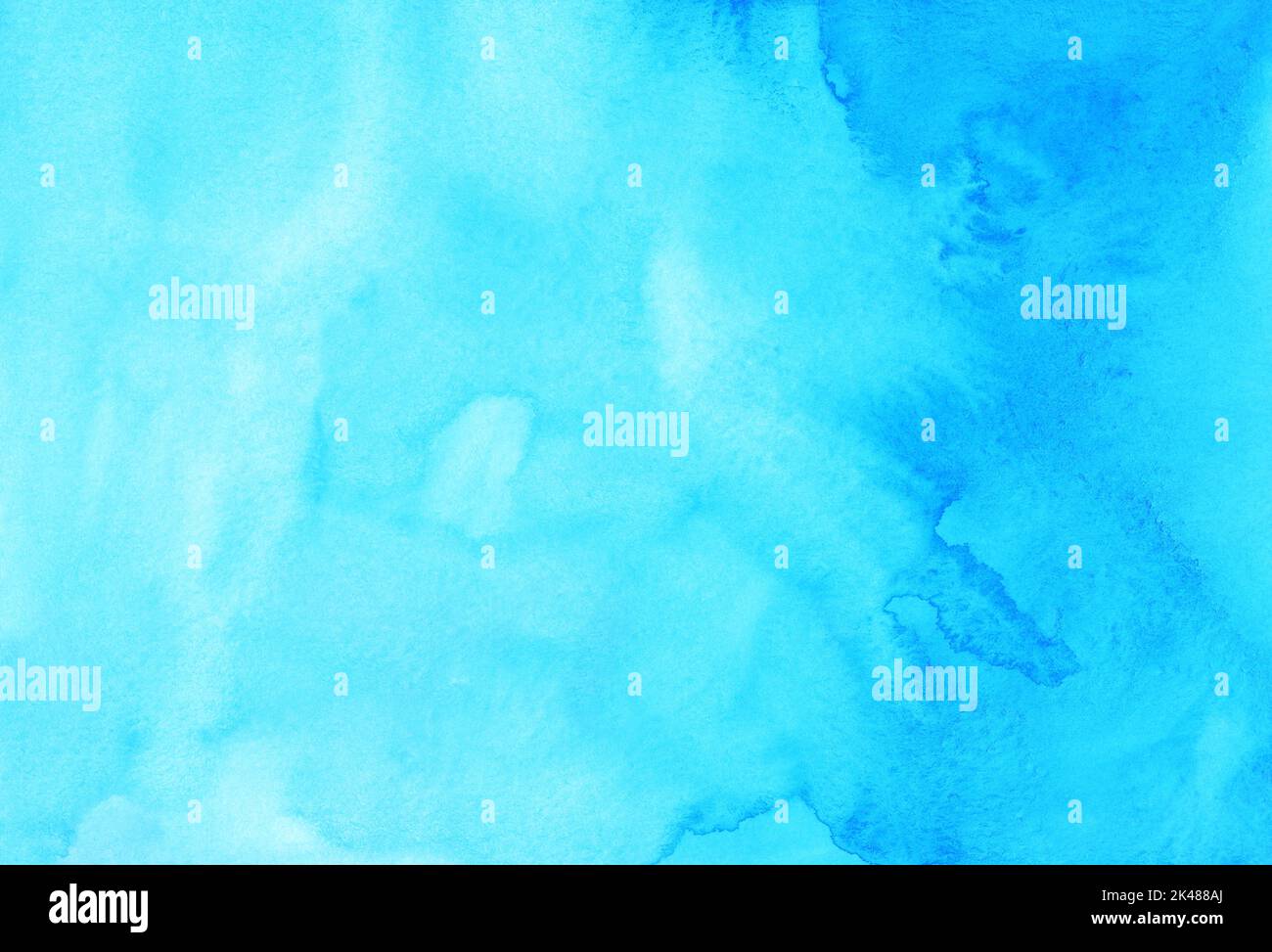 Watercolor blue gradient background texture. Aquarelle abstract blue