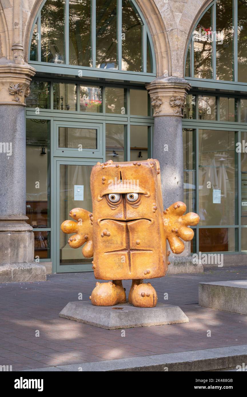 Erfurt, Germany - September 1, 2022: Statue of the so called Bernd das ...