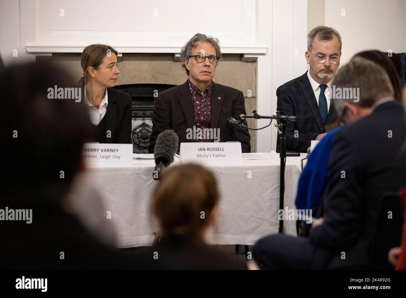 London, UK. 30th Sep, 2022. PHOTO:JEFF GILBERT 30th September 2022 Barnet, North London, UK Ian Russell (Molly's father), speaking at a press conference on the final day of the Molly Russell inquest at North London CoronoerÕs Court. Credit: Jeff Gilbert/Alamy Live News Stock Photo