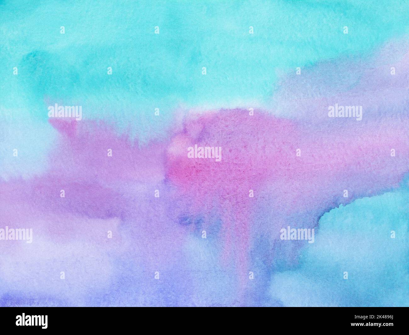 Watercolor light blue and purple background painting texture. Calm