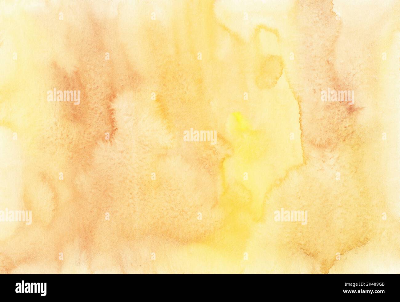 Watercolor pastel yellow and beige background texture. Light orange