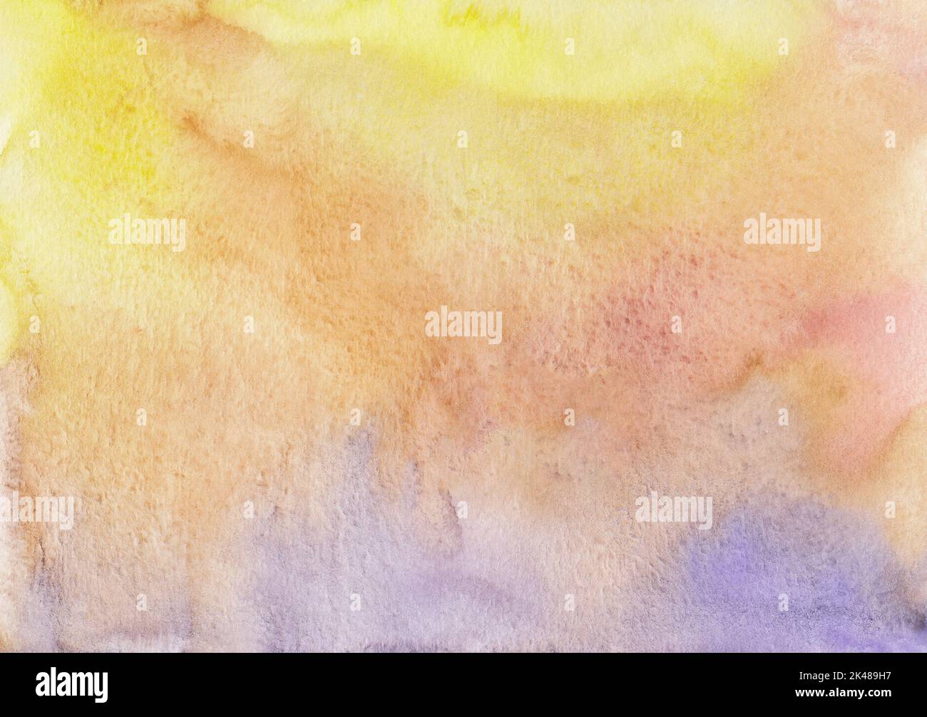 Watercolor ombre pastel yellow, orange, purple background texture, hand  painted. Aquarelle gradient light backdrop, stains on paper. Artistic  painting Stock Photo - Alamy