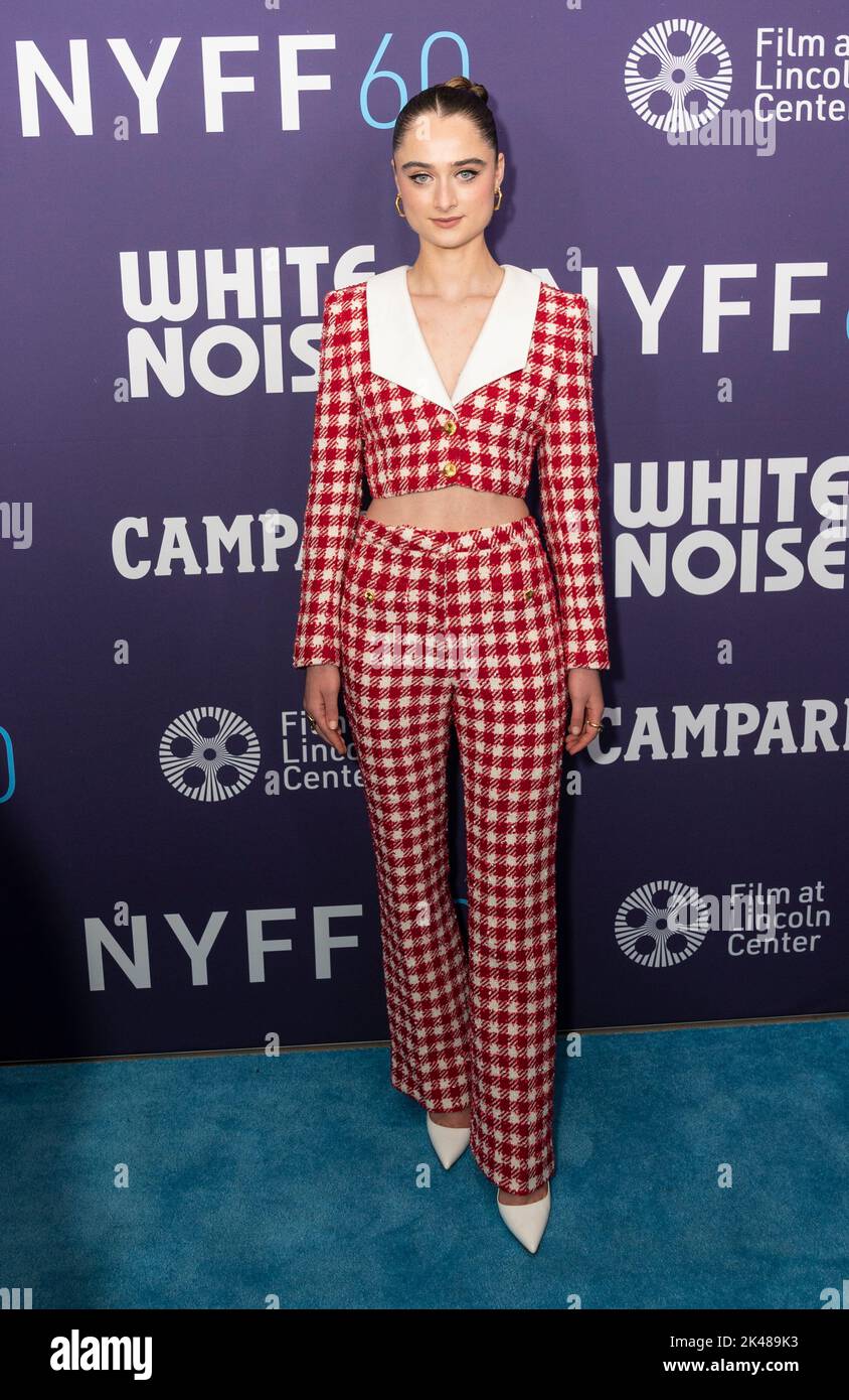 New York, NY - September 30, 2022: Raffey Cassidy attends screening of Netflix White Noise on Opening night at New York Film Festival at Alice Tully Hall Stock Photo