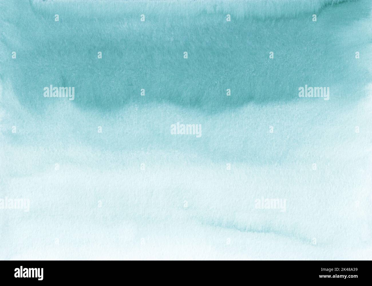 Watercolor sea green and white ombre background texture, hand painted