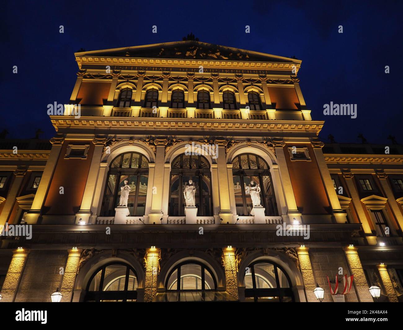 Wiener Musikverein translation Viennese Music Association concert hall in Vienna, Austria Stock Photo