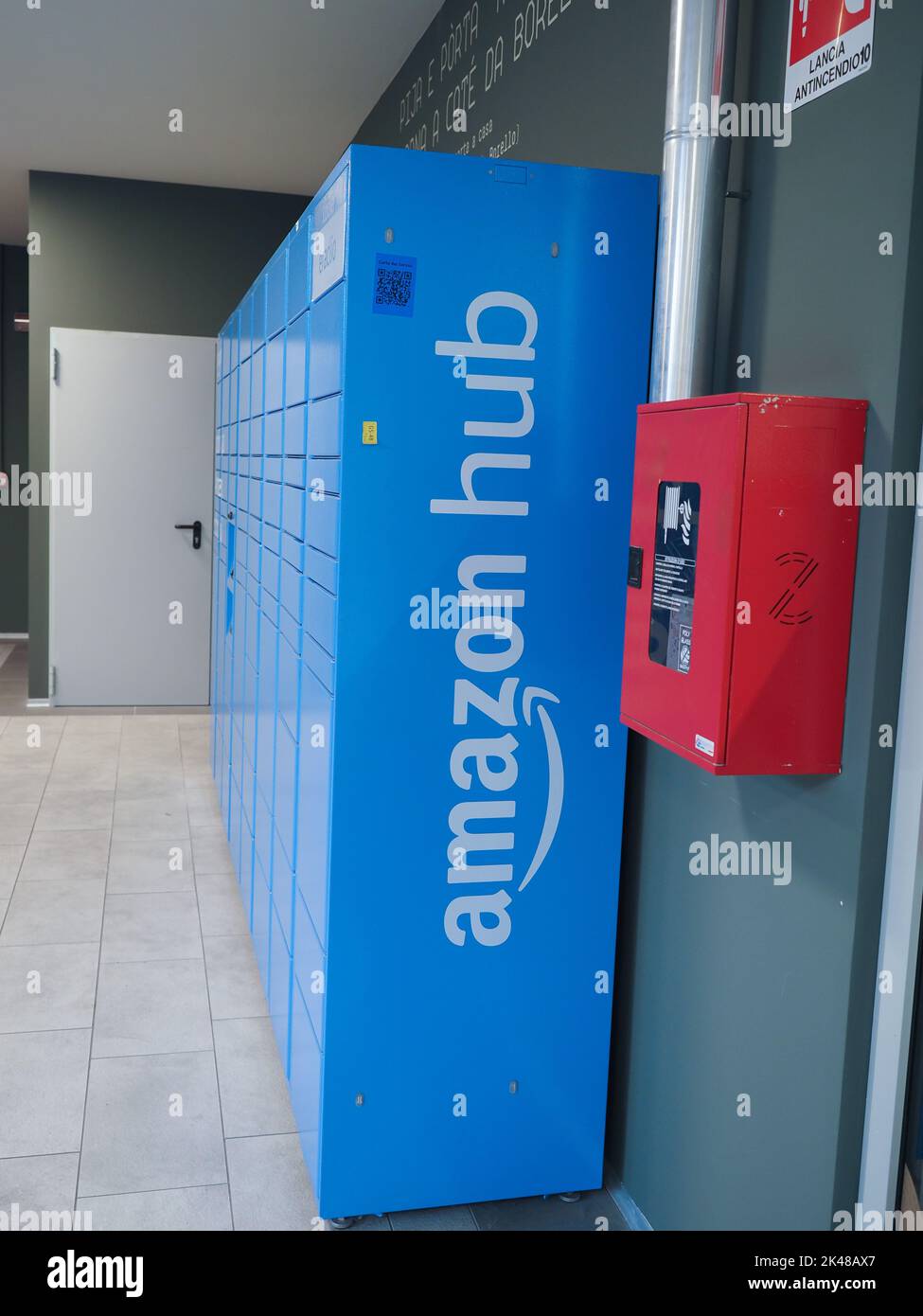 TURIN, ITALY - CIRCA SEPTEMBER 2022: Amazon hub locker Stock Photo