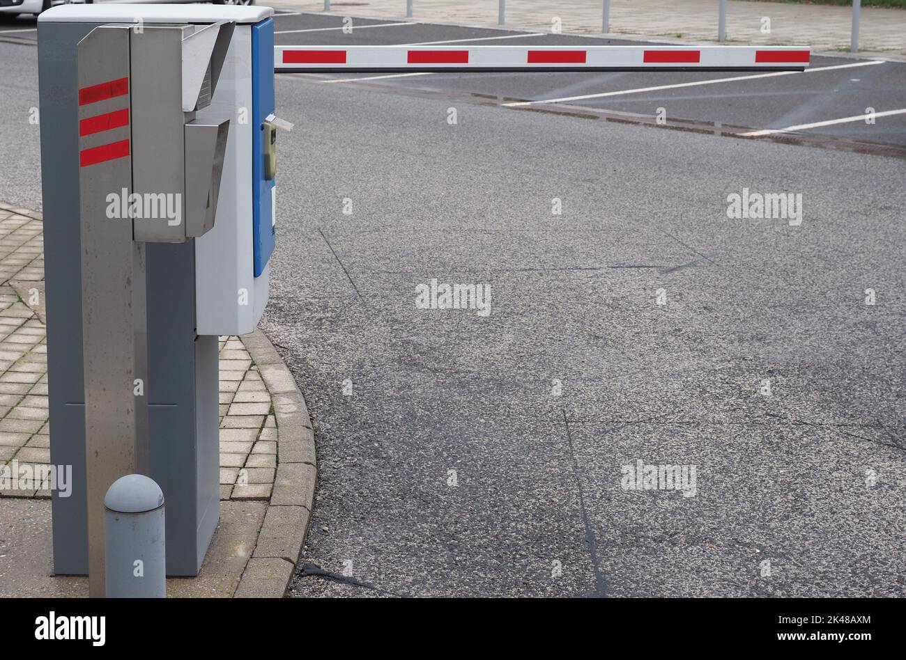 car park barrier arm with copy space Stock Photo