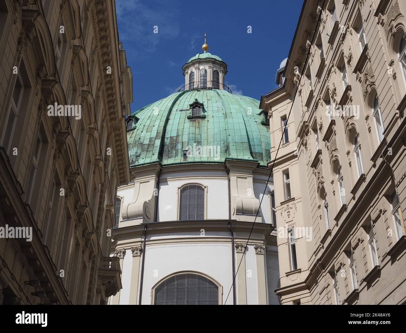 Peterskirche translation Saint Peter church in Vienna, Austria Stock Photo