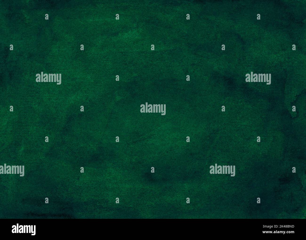 Watercolor deep green background painting. Watercolour abstract dark