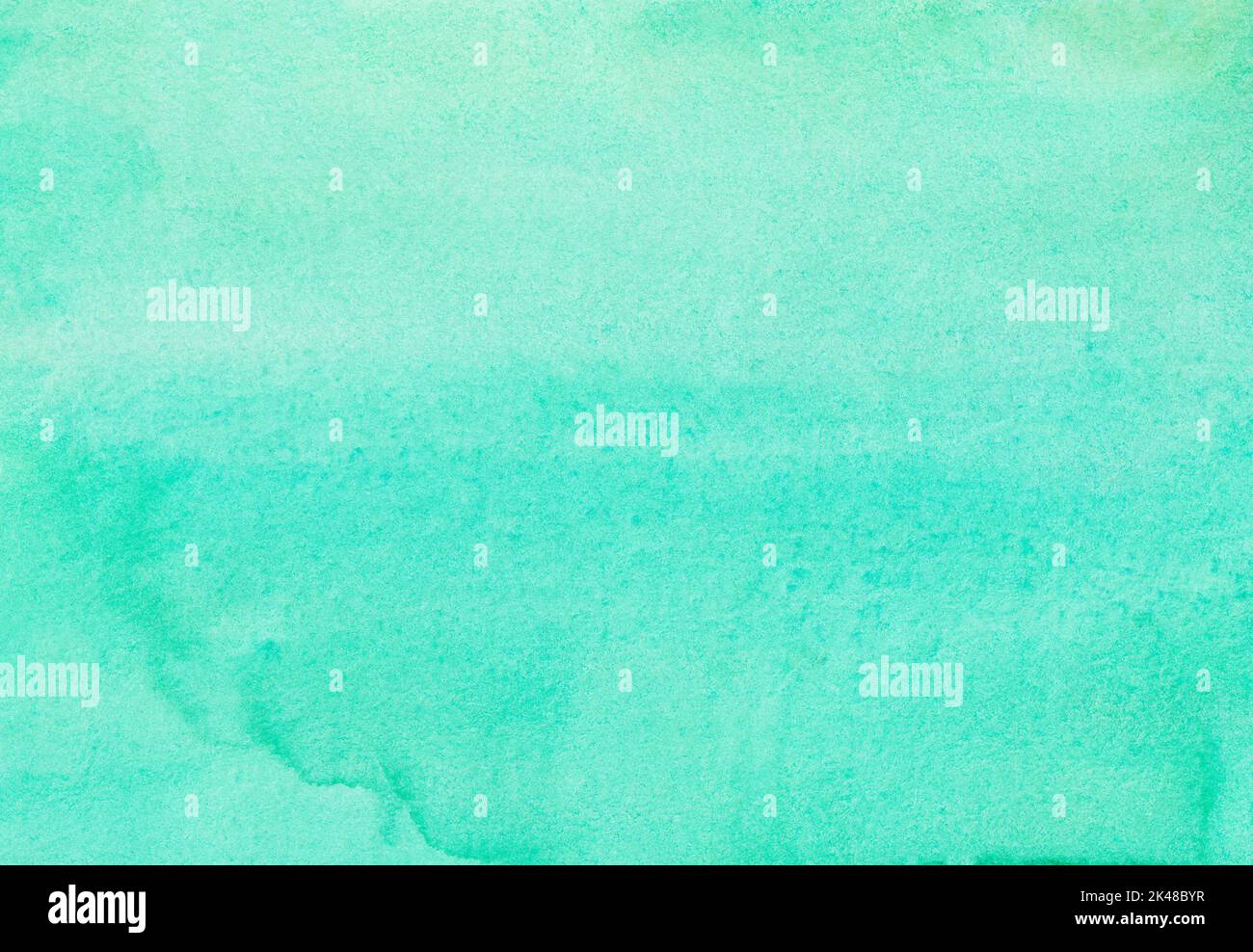Watercolor light turquoise background painting. Watercolour soft blue ...