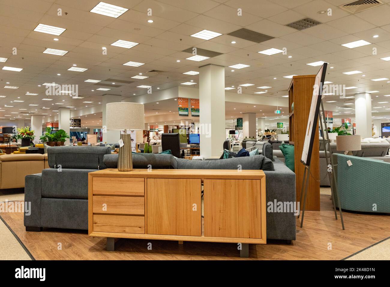 Domanye Harvey Norman furniture and household goods store in Sydney selling furniture, technology and white goods,Australia Stock Photo