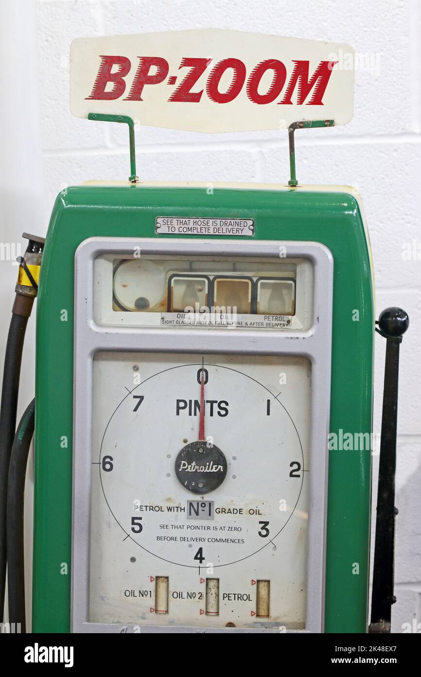 Old 2-stroke dispensing pump Stock Photo