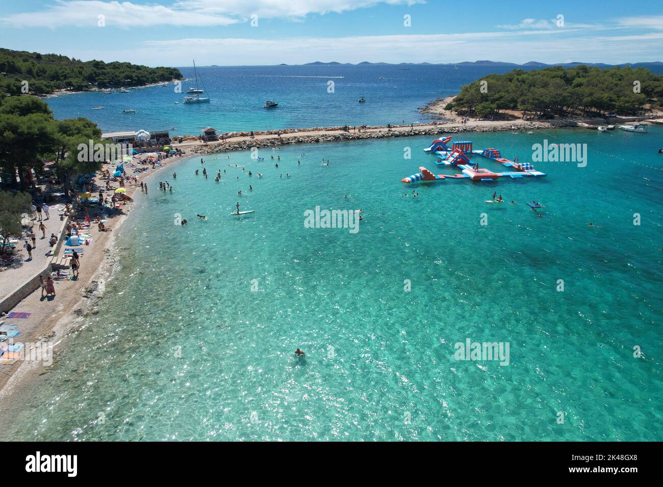 podvrske-beach-murter-island-croatia-drone-view-stock-photo-alamy