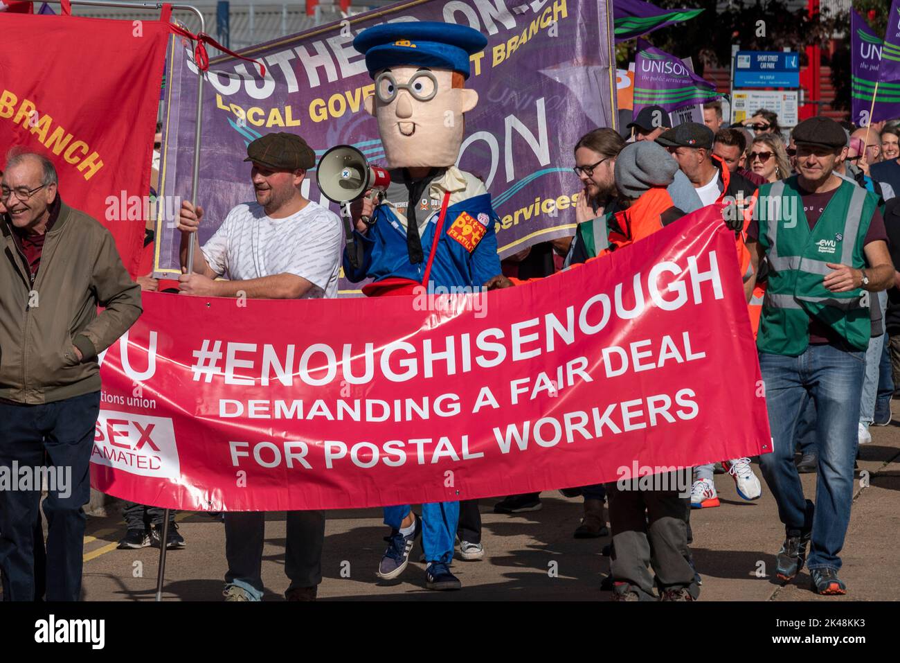 Southend on Sea, Essex, UK. 1st Oct, 2022. Protests are taking place