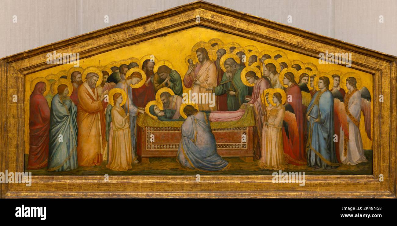 The Entombment of Mary, Giotto, circa 1310,  Gemaldegalerie, Berlin, Germany, Europe Stock Photo