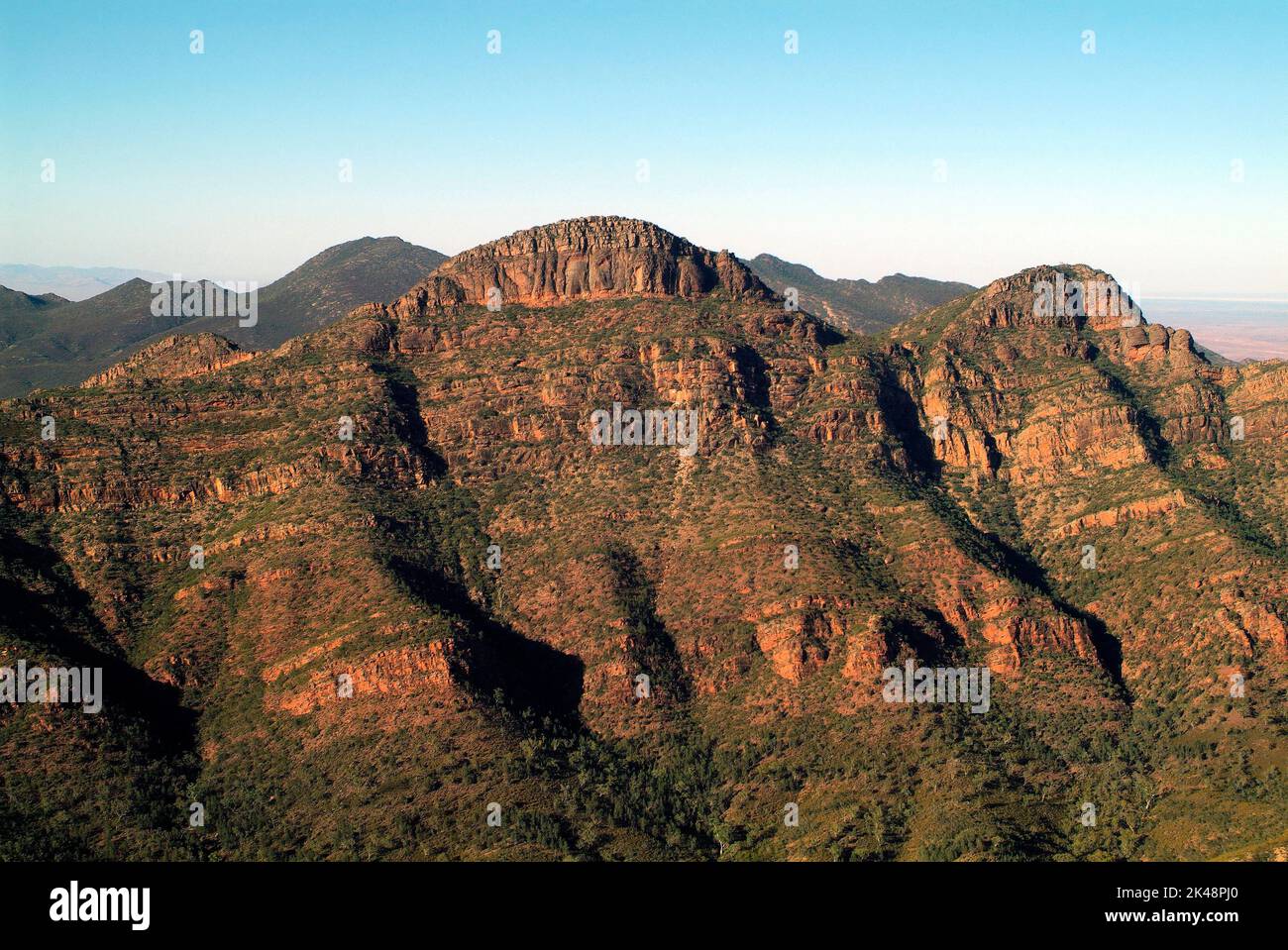 Australia, aerial view from outside of  Wilpena Pound in Flinders Range Stock Photo
