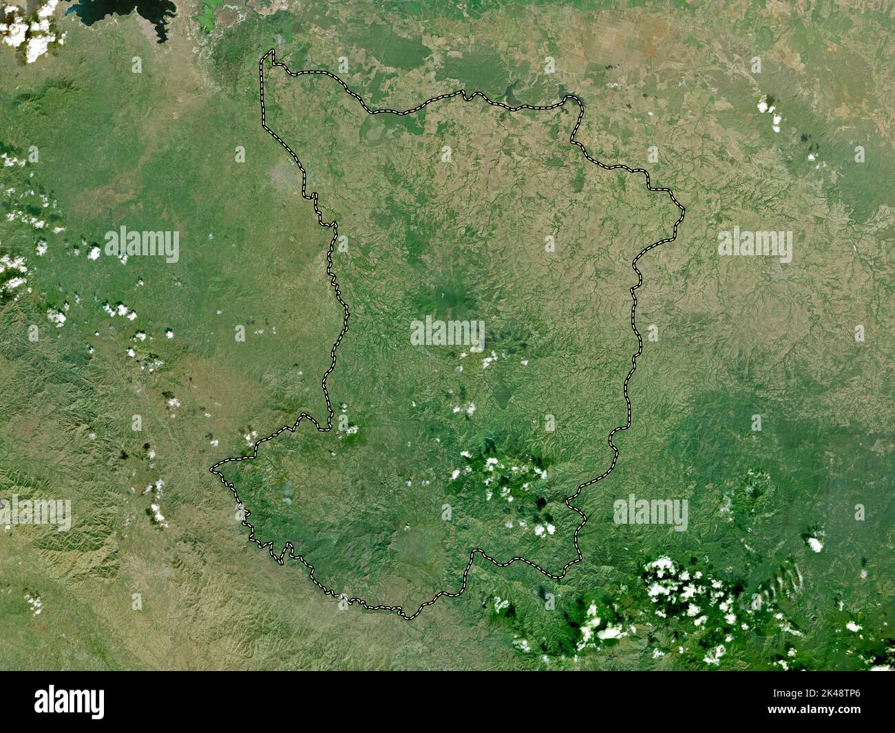 Dajabon, province of Dominican Republic. High resolution satellite map